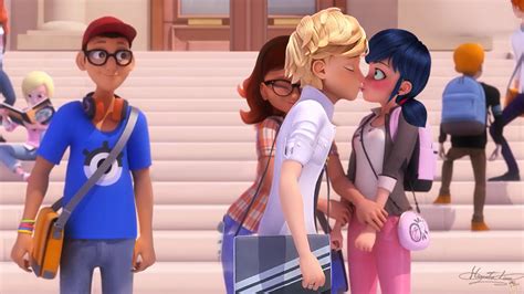 adrien kisses marinette